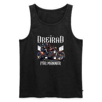 Trike - Dreirad für Männer - zum Vatertag - Männer Premium Bio Tank Top - Schwarz - Vorne - Michal (187cm)