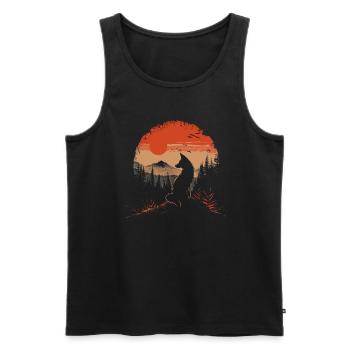 fox head forest animal nature trees baby fox - Men's Premium Organic Tank Top - black - Front - Michal (187cm)