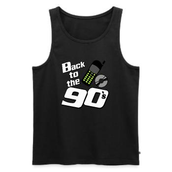 90s Party , Theme Party , Mobile Phone Style (25) - Men's Premium Organic Tank Top - black - Front - Michal (187cm)