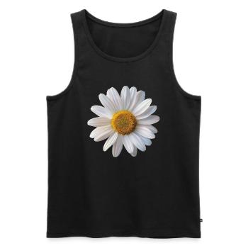Blume - Männer Premium Bio Tank Top - Schwarz - Vorne - Michal (187cm)