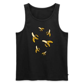 Bananen - Männer Premium Bio Tank Top - Schwarz - Vorne - Michal (187cm)