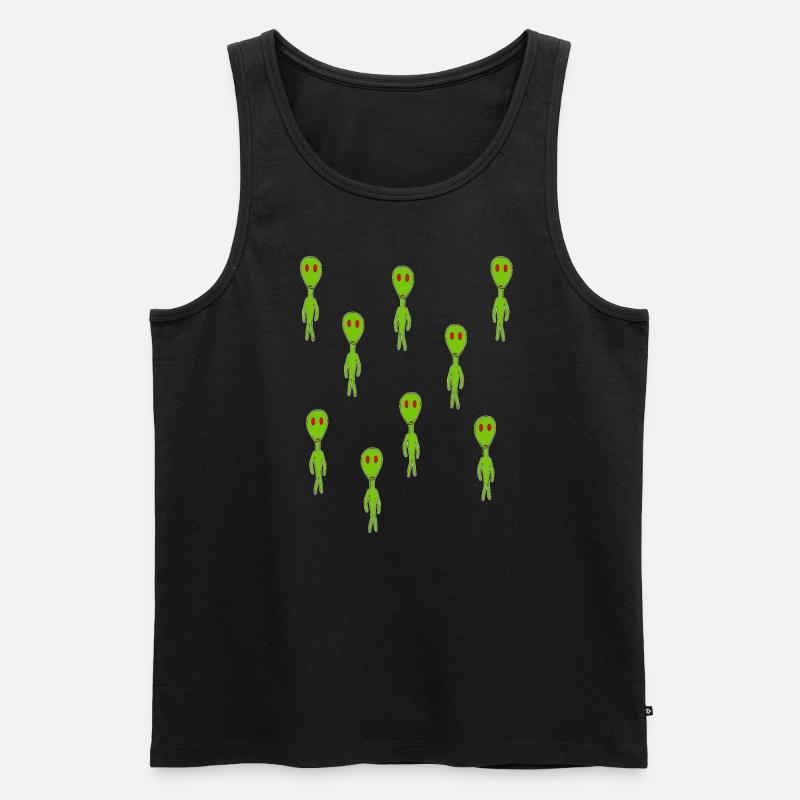 Aliens - Männer Premium Bio Tank Top - Schwarz