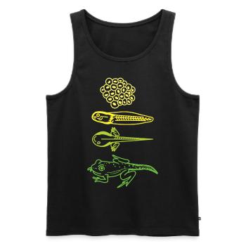 Cycle de vie du têtard grenouille - Débardeur bio Premium Homme - noir - Devant - Michal (187cm)