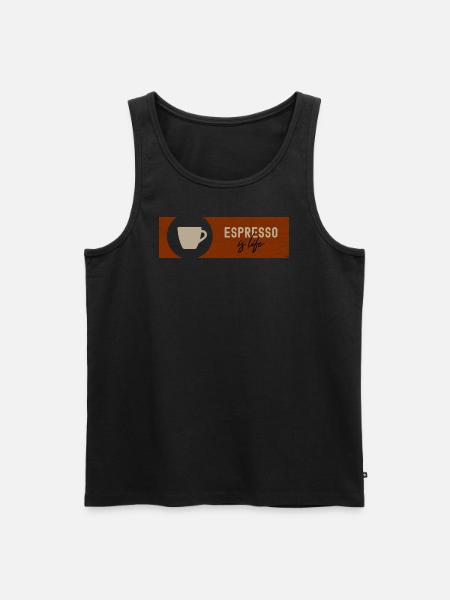 Espresso is life - Men's Premium Organic Tank Top - black