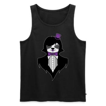GOTHIC FAULTIER GRUFTI GOTH SLOTH GOTHIC ÄSTHETIK - Männer Premium Bio Tank Top - Schwarz - Vorne - AI Model Male 178 light (178cm)