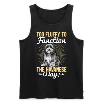 Too fluffy to function the Havanese way - Männer Premium Bio Tank Top - Schwarz - Vorne - Michal (187cm)