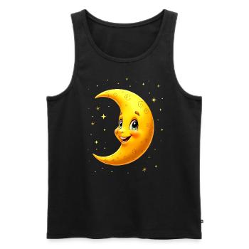 Moon Costume Pajamas Stars Carnival Carnival - Men's Premium Organic Tank Top - black - Front - AI Model Male 178 light (178cm)