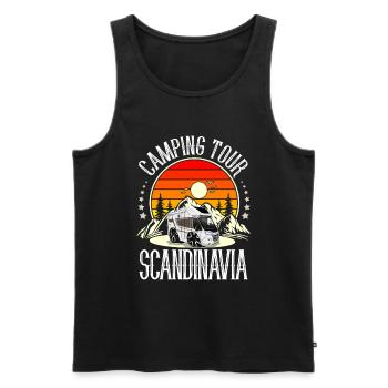 Camping Camper Camping Scandinavia - Men's Premium Organic Tank Top - black - Front - Michal (187cm)