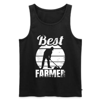Bester Landwirt - Männer Premium Bio Tank Top - Schwarz - Vorne - AI Model Male 178 light (178cm)