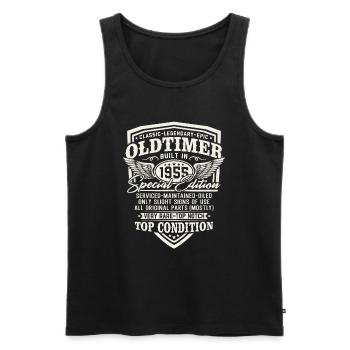 Oldtimer Baujahr 1955 Jahrgang Geburtstag Geschenk - Männer Premium Bio Tank Top - Schwarz - Vorne - Michal (187cm)