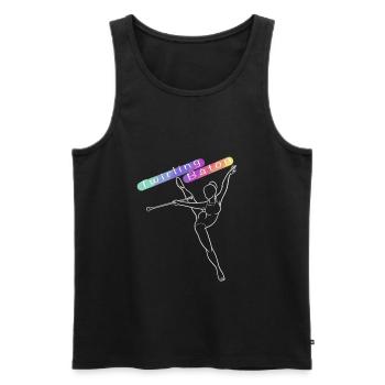 Illustration_sans_titre - Débardeur bio Premium Homme - noir - Devant - AI Model Male 178 light (178cm)