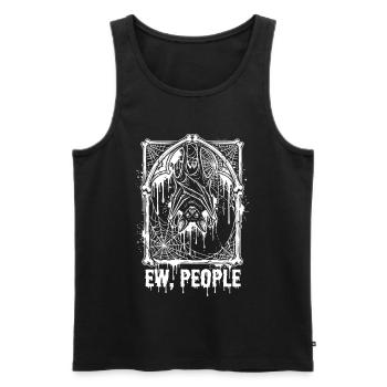 Ew People Bat Gothic - Men's Premium Organic Tank Top - black - Front - AI Model Male 178 light (178cm)