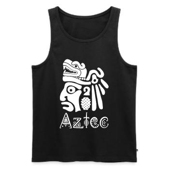 Aztec Warrior (White) - Men's Premium Organic Tank Top - black - Front - AI Model Male 178 light (178cm)