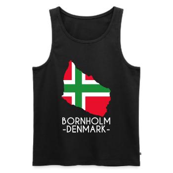 Bornholm Denmark - Men's Premium Organic Tank Top - black - Front - Michal (187cm)