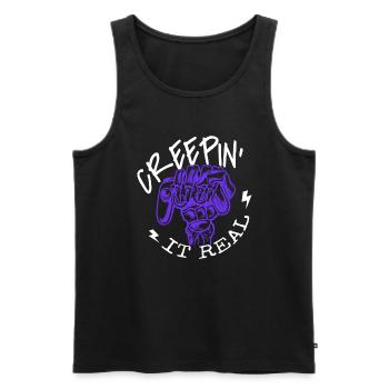 Halloween Gamer Gaming Creepin' It Real - Men's Premium Organic Tank Top - black - Front - Michal (187cm)