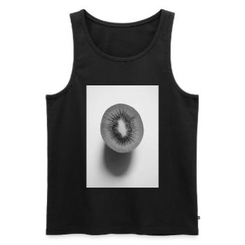 Kiwi - Männer Premium Bio Tank Top - Schwarz - Vorne - Michal (187cm)