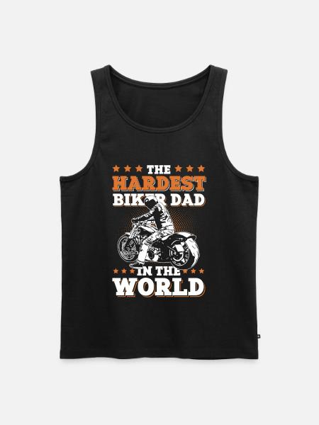 Motorcycle dad biker dad - Men's Premium Organic Tank Top - black