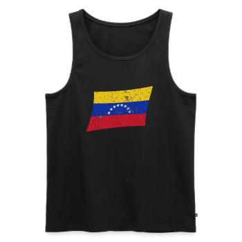 Venezuela - Men's Premium Organic Tank Top - black - Front - AI Model Male 178 light (178cm)