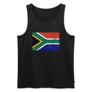 Afrique du Sud - Débardeur bio Premium Homme - noir - Devant - AI Model Male 178 light (178cm)