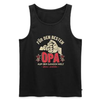 Opa Geschenk Enkelin - Männer Premium Bio Tank Top - Schwarz - Vorne - Michal (187cm)