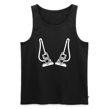 Staubsauger Icon - Männer Premium Bio Tank Top - Schwarz - Vorne - Michal (187cm)
