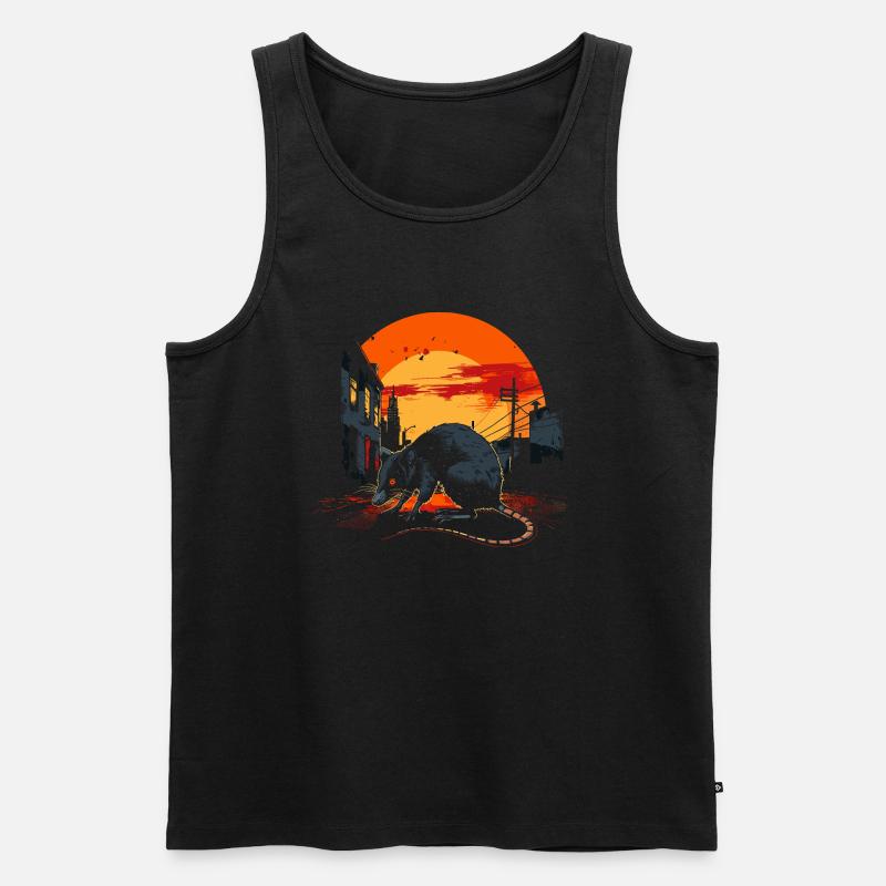 Opossum - Männer Premium Bio Tank Top - Schwarz