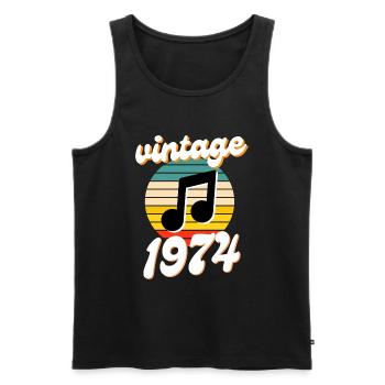 geboren 1974 jahrgang 74 geschenk idee geburtstag - Männer Premium Bio Tank Top - Schwarz - Vorne - Michal (187cm)