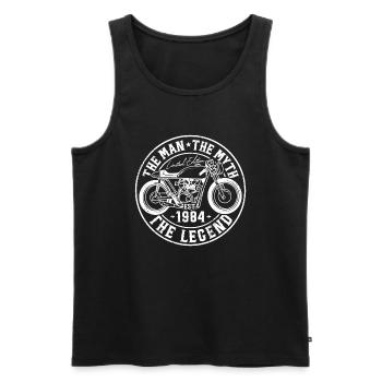 1984 Vintage Man Myth Legend Moto - Débardeur bio Premium Homme - noir - Devant - Michal (187cm)