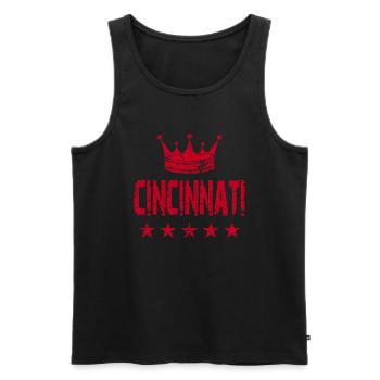 Cincinnati Crown Stars - Men's Premium Organic Tank Top - black - Front - AI Model Male 178 light (178cm)
