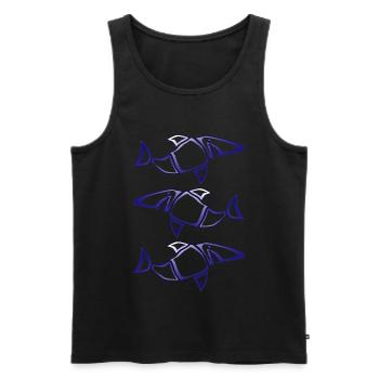 Requins - Débardeur bio Premium Homme - noir - Devant - Michal (187cm)