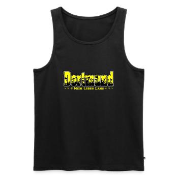 Dortmund Fussball Fans Mein Leben Lang - Männer Premium Bio Tank Top - Schwarz - Vorne - Michal (187cm)