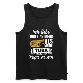 Tuba Papa Tubist Blasmusik Musiker - Männer Premium Bio Tank Top - Schwarz - Vorne - Michal (187cm)