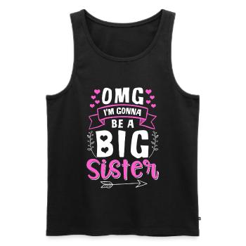 OMG I'm Gonna Be A Big Sister - Men's Premium Organic Tank Top - black - Front - Michal (187cm)