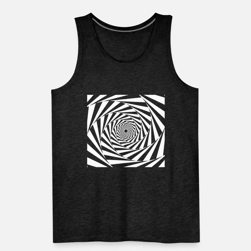 illusion lsd graphic shutter illusion vector art Men's Premium Organic Tank Top