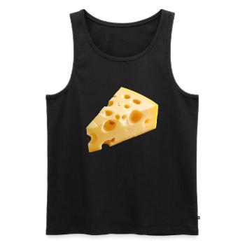 Cheese - Men's Premium Organic Tank Top - black - Front - AI Model Male 178 light (178cm)
