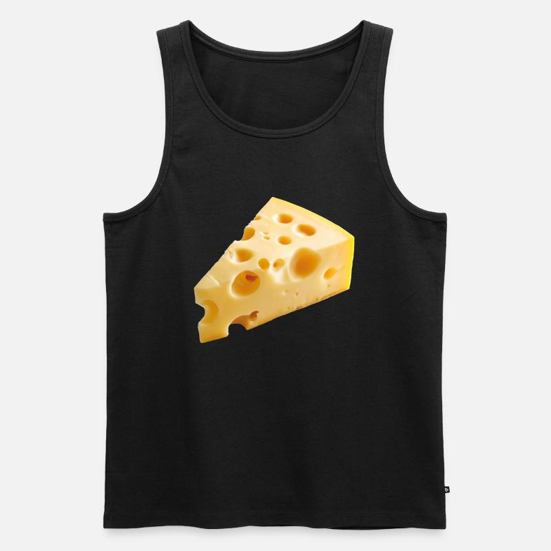Käse - Männer Premium Bio Tank Top - Schwarz