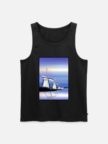 Kinderdijk Windmills - Men's Premium Organic Tank Top -