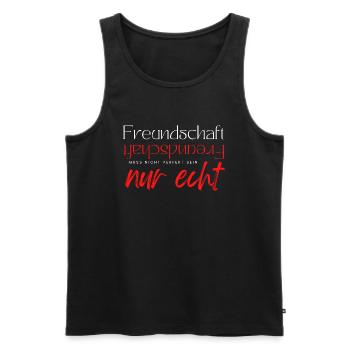 Beste Freunde FREUND Kumpel Kumpels - Männer Premium Bio Tank Top - Schwarz - Vorne - AI Model Male 178 light (178cm)
