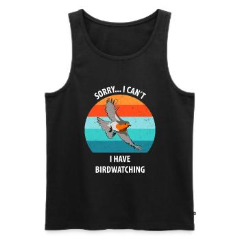 Bird Watching Bird Watching Birding Bird - Men's Premium Organic Tank Top - black - Front - Michal (187cm)