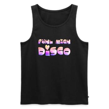 FÜHL MICH DISCO - GUTE LAUNE - GUTE STIMMUNG - Männer Premium Bio Tank Top - Schwarz - Vorne - AI Model Male 178 light (178cm)