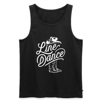 Line Dance Group Training My Dance Sport - Men's Premium Organic Tank Top - black - Front - AI Model Male 178 light (178cm)