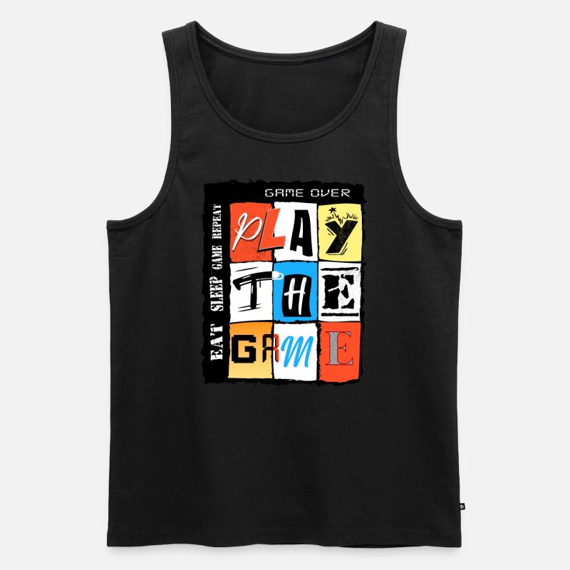 Play the Game - Männer Premium Bio Tank Top - Schwarz