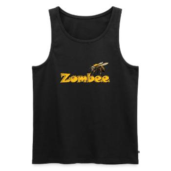 Zombie Biene - Zombee - Zombies - Insekten - Honig - Männer Premium Bio Tank Top - Schwarz - Vorne - AI Model Male 178 light (178cm)