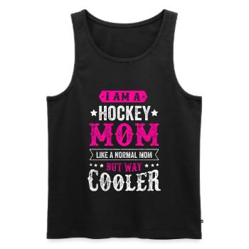 HOCKEY MOM hockey sur glace maman maman cadeau femme - Débardeur bio Premium Homme - noir - Devant - Michal (187cm)