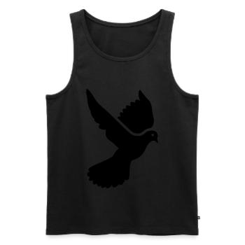 Dove symbol - Men's Premium Organic Tank Top - black - Front - Michal (187cm)