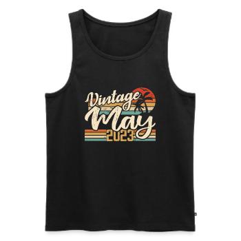 Birthday Vintage May 2023 Born in May 2023 - Men's Premium Organic Tank Top - black - Front - Michal (187cm)