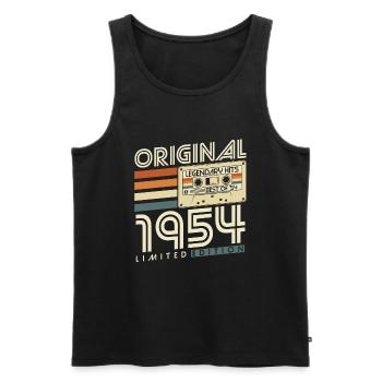 Original 1954 Vintage Vintage Rétro Anniversaire - Débardeur bio Premium Homme - noir - Devant - Michal (187cm)