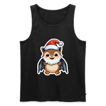 Bat Christmas - Men's Premium Organic Tank Top - black - Front - Michal (187cm)