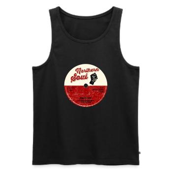 Northern Soul design - Keep The Faith Tee - Mod - Débardeur bio Premium Homme - noir - Devant - AI Model Male 178 light (178cm)