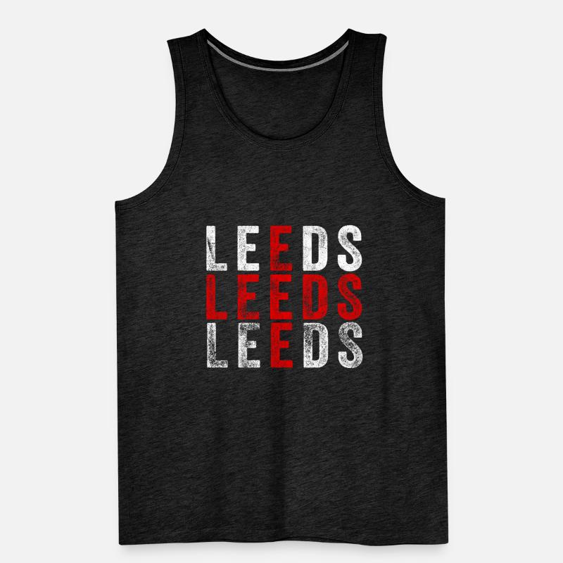 | de conception de Leeds | graphique du drapeau de Leeds England Royaume-Uni Débardeur bio Premium Homme